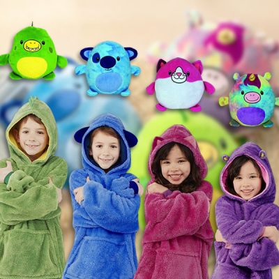 Mekana igračka 3 u 1 (jastuk, ćebe i dukserica sa kapuljačom) | PILLOWPET