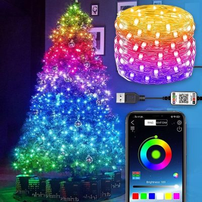 Inteligentne LED svetiljke sa muzičkom sinhronizacijom i višebojnim efektom (5 m) | SPARKLED