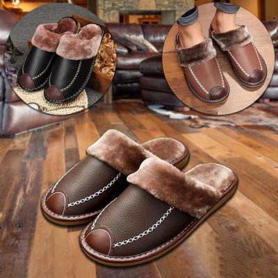 Neuništive termoizolovane papuče od kože | NOBLEFEET