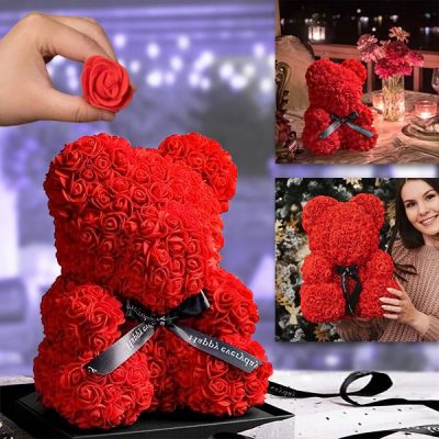 Luksuzni medvedić od ruža LOVEBEAR